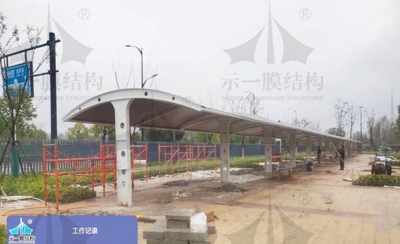 浙江桐廬膜結構車棚-3